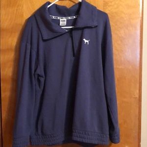 VS pink half zip pull over